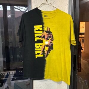 Kill Bill Split Black and Yellow Graphic Tee - Men Large